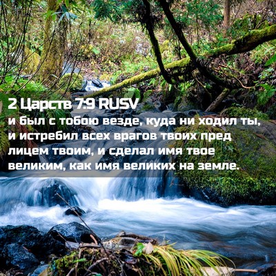 Picture 02 - 2 Царств 7:9 RUSV - и был с тобою везде, куда ни - Bible Verse Picture