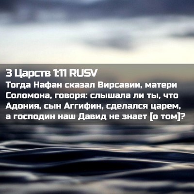 Picture 02 - 3 Царств 1:11 RUSV - Тогда Нафан сказал - Bible Verse Picture