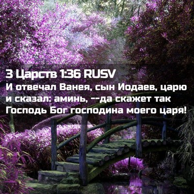 Picture 02 - 3 Царств 1:36 RUSV - И отвечал Ванея, сын - Bible Verse Picture