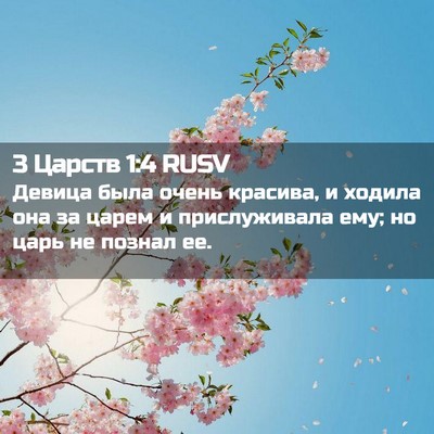 Picture 02 - 3 Царств 1:4 RUSV - Девица была очень красива, - Bible Verse Picture