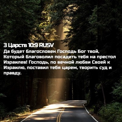 Picture 02 - 3 Царств 10:9 RUSV - Да будет благословен - Bible Verse Picture