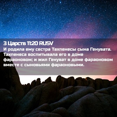 Picture 02 - 3 Царств 11:20 RUSV - И родила ему сестра - Bible Verse Picture