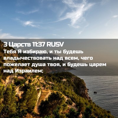 Picture 02 - 3 Царств 11:37 RUSV - Тебя Я избираю, и ты будешь - Bible Verse Picture