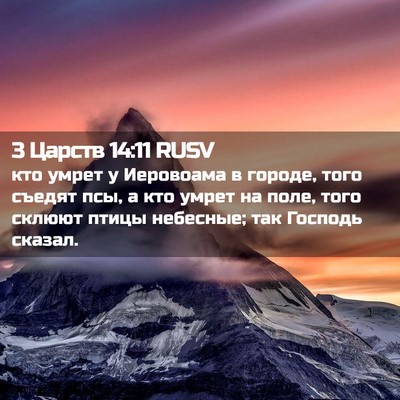 Picture 02 - 3 Царств 14:11 RUSV - кто умрет у Иеровоама в - Bible Verse Picture