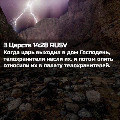 Picture 02 - 3 Царств 14:28 RUSV - Когда царь выходил в дом - Bible Verse Picture