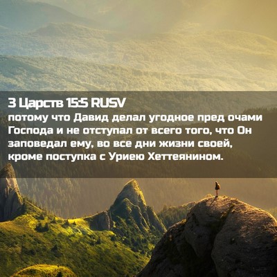 Picture 02 - 3 Царств 15:5 RUSV - потому что Давид делал - Bible Verse Picture