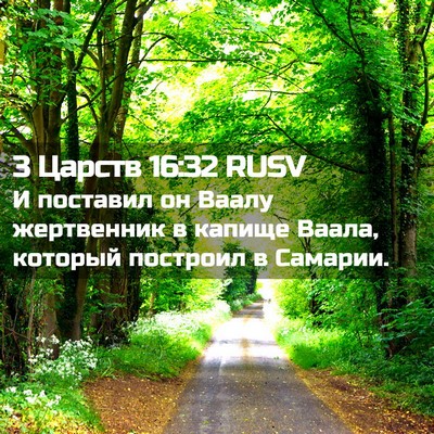 Picture 02 - 3 Царств 16:32 RUSV - И поставил он Ваалу - Bible Verse Picture