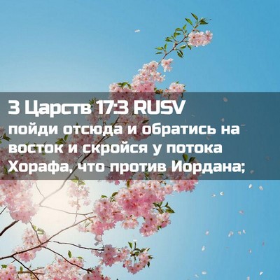 Picture 02 - 3 Царств 17:3 RUSV - пойди отсюда и обратись на - Bible Verse Picture