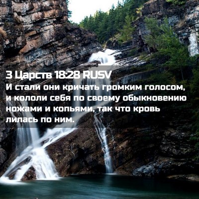 Picture 02 - 3 Царств 18:28 RUSV - И стали они кричать - Bible Verse Picture