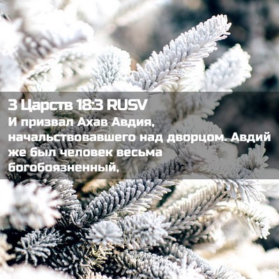 Picture 02 - 3 Царств 18:3 RUSV - И призвал Ахав Авдия, - Bible Verse Picture