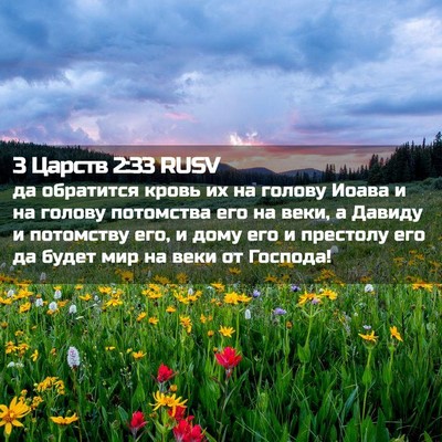 Picture 02 - 3 Царств 2:33 RUSV - да обратится кровь их на - Bible Verse Picture