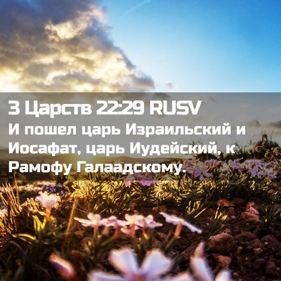 Picture 02 - 3 Царств 22:29 RUSV - И пошел царь Израильский и - Bible Verse Picture