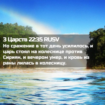 Picture 02 - 3 Царств 22:35 RUSV - Но сражение в тот день - Bible Verse Picture