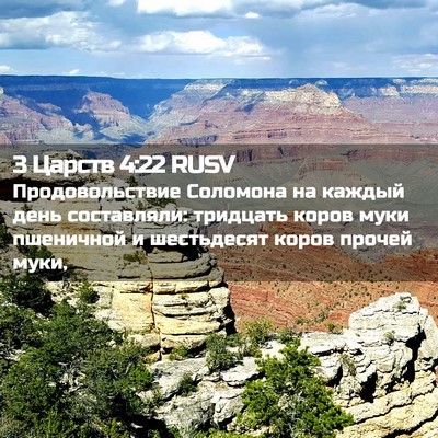 Picture 02 - 3 Царств 4:22 RUSV - Продовольствие Соломона - Bible Verse Picture