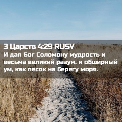 Picture 02 - 3 Царств 4:29 RUSV - И дал Бог Соломону - Bible Verse Picture