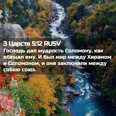 Picture 02 - 3 Царств 5:12 RUSV - Господь дал мудрость - Bible Verse Picture