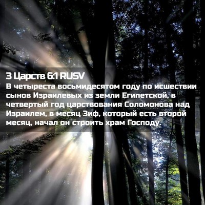 Picture 02 - 3 Царств 6:1 RUSV - В четыреста восьмидесятом - Bible Verse Picture