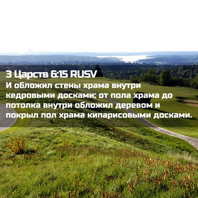Picture 02 - 3 Царств 6:15 RUSV - И обложил стены храма - Bible Verse Picture