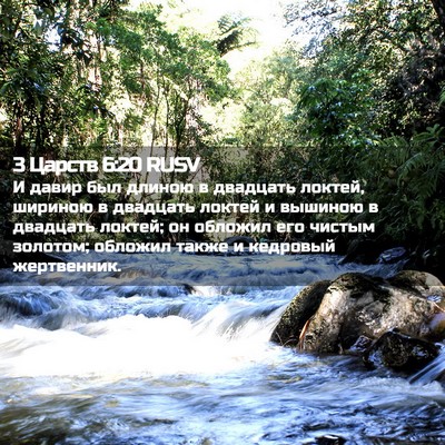 Picture 02 - 3 Царств 6:20 RUSV - И давир был длиною в - Bible Verse Picture
