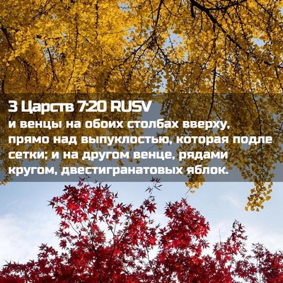 Picture 02 - 3 Царств 7:20 RUSV - и венцы на обоих столбах - Bible Verse Picture