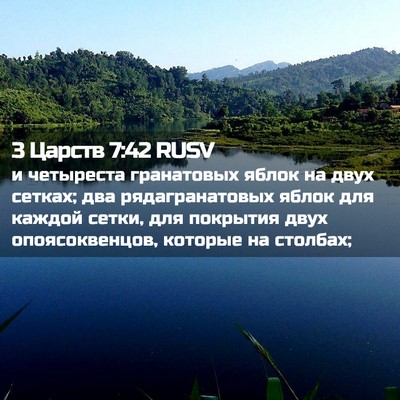 Picture 02 - 3 Царств 7:42 RUSV - и четыреста гранатовых - Bible Verse Picture