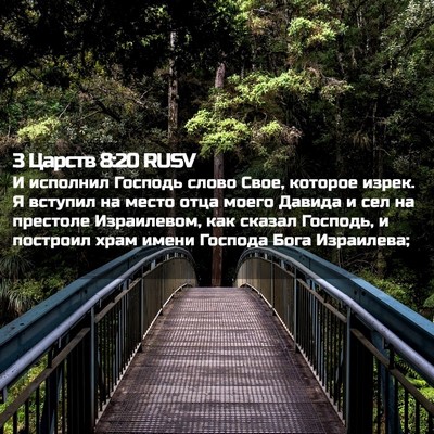Picture 02 - 3 Царств 8:20 RUSV - И исполнил Господь слово - Bible Verse Picture