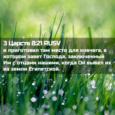 Picture 02 - 3 Царств 8:21 RUSV - и приготовил там место для - Bible Verse Picture
