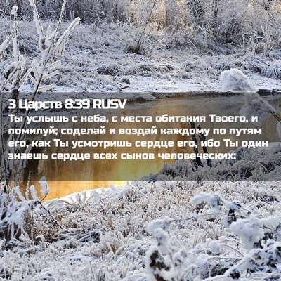 Picture 02 - 3 Царств 8:39 RUSV - Ты услышь с неба, с места - Bible Verse Picture