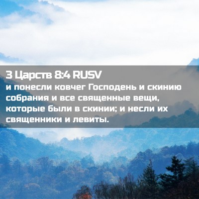 Picture 02 - 3 Царств 8:4 RUSV - и понесли ковчег Господень - Bible Verse Picture