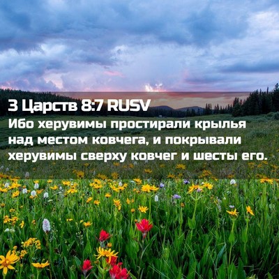 Picture 02 - 3 Царств 8:7 RUSV - Ибо херувимы простирали - Bible Verse Picture