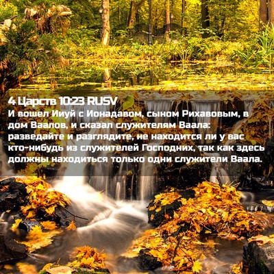 Picture 02 - 4 Царств 10:23 RUSV - И вошел Ииуй с Ионадавом, - Bible Verse Picture