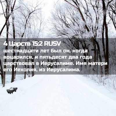 Picture 02 - 4 Царств 15:2 RUSV - шестнадцати лет был он, - Bible Verse Picture