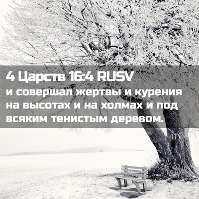 Picture 02 - 4 Царств 16:4 RUSV - и совершал жертвы и - Bible Verse Picture