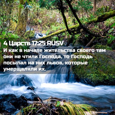 Picture 02 - 4 Царств 17:25 RUSV - И как в начале жительства - Bible Verse Picture