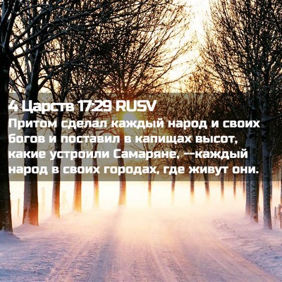 Picture 02 - 4 Царств 17:29 RUSV - Притом сделал каждый народ - Bible Verse Picture