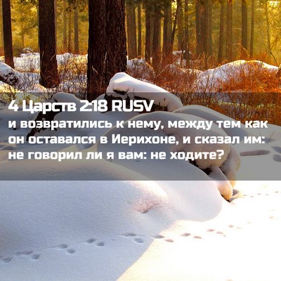 Picture 02 - 4 Царств 2:18 RUSV - и возвратились к нему, - Bible Verse Picture