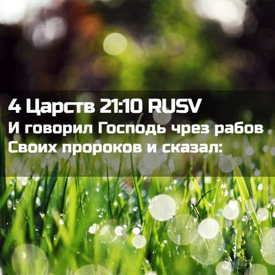 Picture 02 - 4 Царств 21:10 RUSV - И говорил Господь чрез - Bible Verse Picture