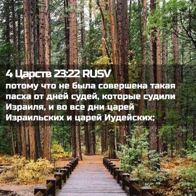 Picture 02 - 4 Царств 23:22 RUSV - потому что не была - Bible Verse Picture