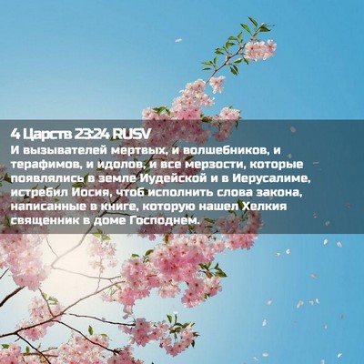 Picture 02 - 4 Царств 23:24 RUSV - И вызывателей мертвых, и - Bible Verse Picture