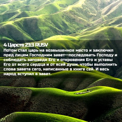 Picture 02 - 4 Царств 23:3 RUSV - Потом стал царь на - Bible Verse Picture