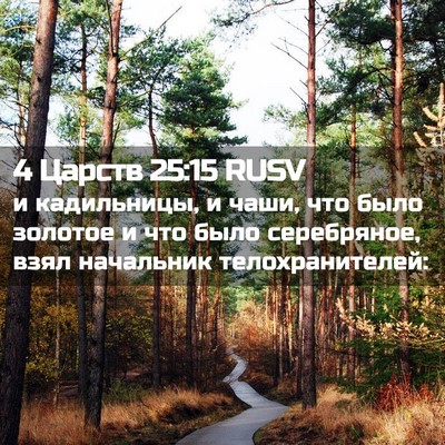 Picture 02 - 4 Царств 25:15 RUSV - и кадильницы, и чаши, что - Bible Verse Picture