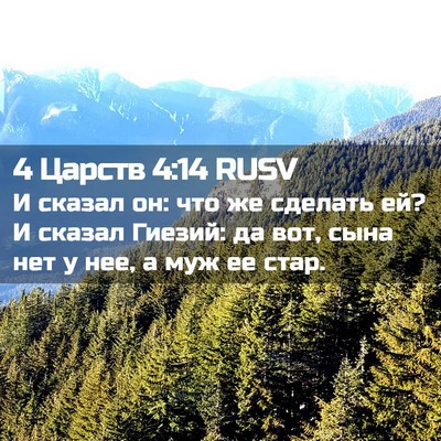 Picture 02 - 4 Царств 4:14 RUSV - И сказал он: что же сделать - Bible Verse Picture