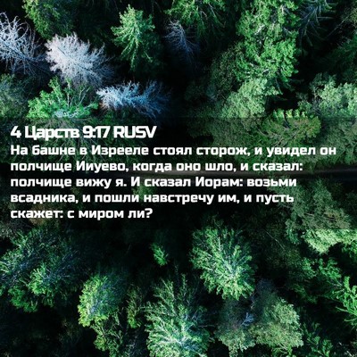Picture 02 - 4 Царств 9:17 RUSV - На башне в Изрееле стоял - Bible Verse Picture