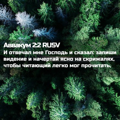 Picture 02 - Аввакум 2:2 RUSV - И отвечал мне Господь и - Bible Verse Picture