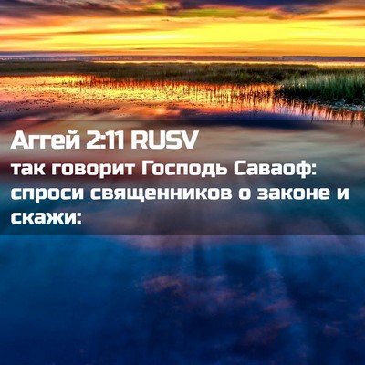 Picture 02 - Аггей 2:11 RUSV - так говорит Господь - Bible Verse Picture
