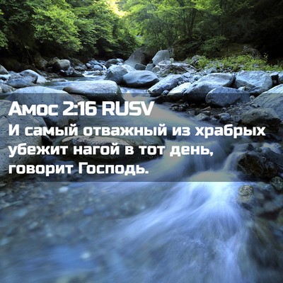 Picture 02 - Амос 2:16 RUSV - И самый отважный из - Bible Verse Picture