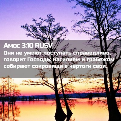 Picture 02 - Амос 3:10 RUSV - Они не умеют поступать - Bible Verse Picture
