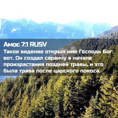 Picture 02 - Амос 7:1 RUSV - Такое видение открыл мне - Bible Verse Picture