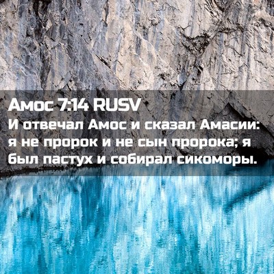 Picture 02 - Амос 7:14 RUSV - И отвечал Амос и сказал - Bible Verse Picture