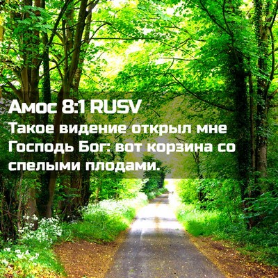 Picture 02 - Амос 8:1 RUSV - Такое видение открыл мне - Bible Verse Picture